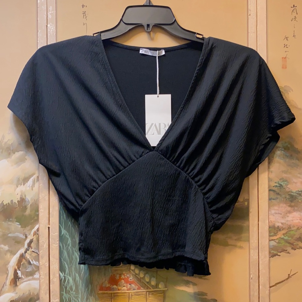 Zara Black Crop Top